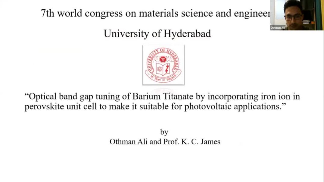 Optical band gap tuning of Barium Titanate by incorporation of iron ion | Othman Ali Hussein