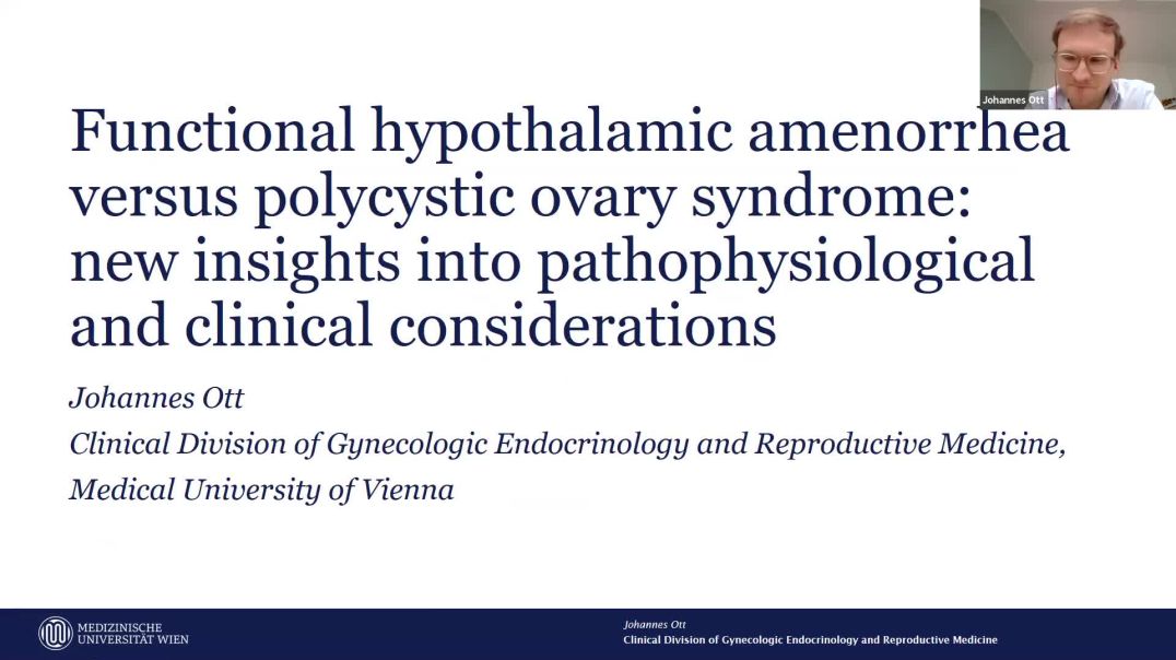 ⁣Functional hypothalamic amenorrhea versus polycystic ovary syndrome | Johannes Ott