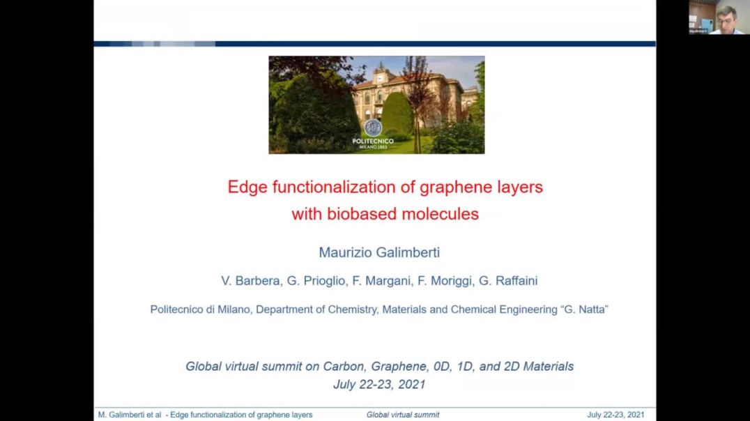 ⁣Edge functionalization of graphene layers with biobased molecules | Maurizio Galimberti