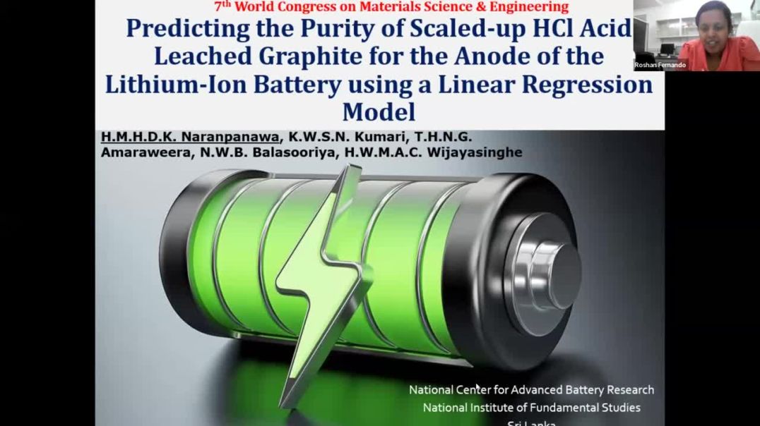 ⁣Predicting the purity of scaled-up HCl acid leached graphite | Naranpanawa