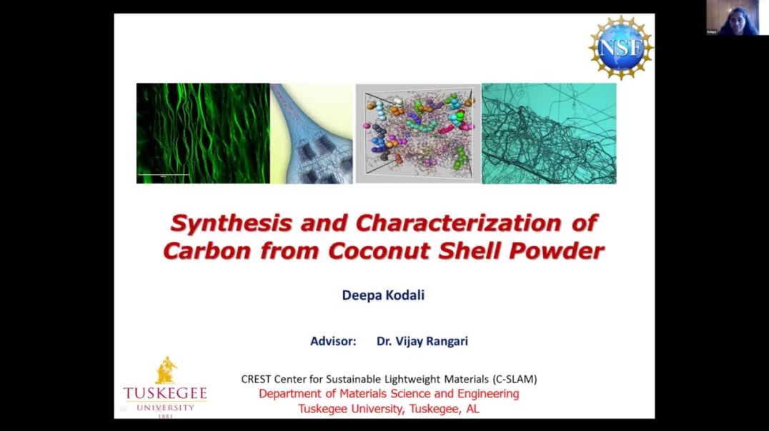 ⁣Synthesis and characterization of carbon from coconut shell powder | Deepa Kodali